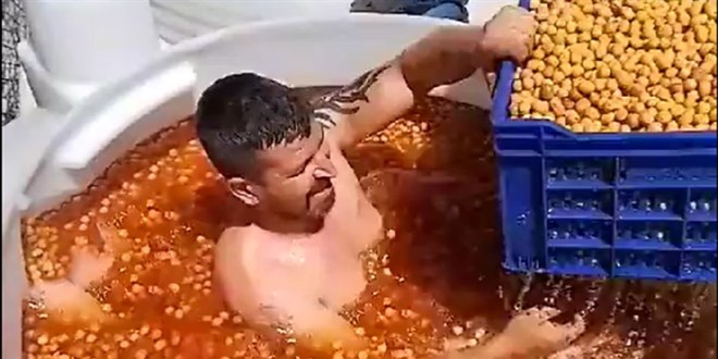 Zeytin tankında görüntüleri paylaşılan kişi tutuklandı