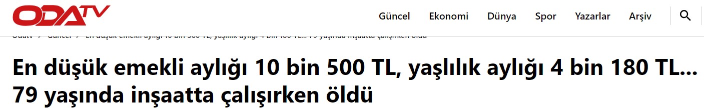 odatv en d&uuml;ş&uuml;k emekli